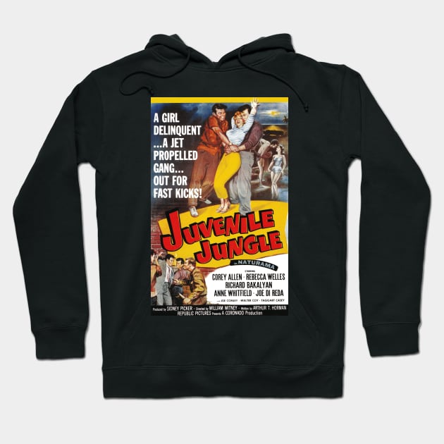 Vintage Drive-In Movie Poster - Juvenile Jungle Hoodie by Starbase79
